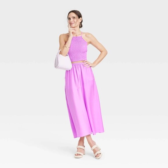 XL - Womens Maxi A-Line Slip Skirt - A New Day - Violet - Picture 2 of 6